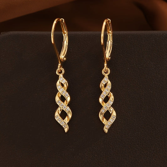 Shimmer Twist Ava Örhängen | Guld