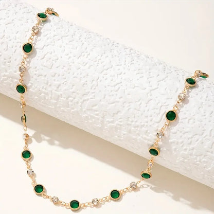 Guld Smaragd Station Halsband