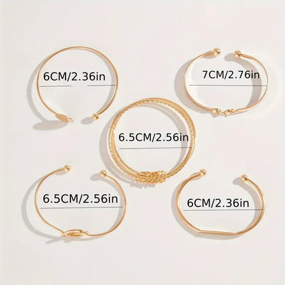 Knotted Elegance Armband Set | Guld