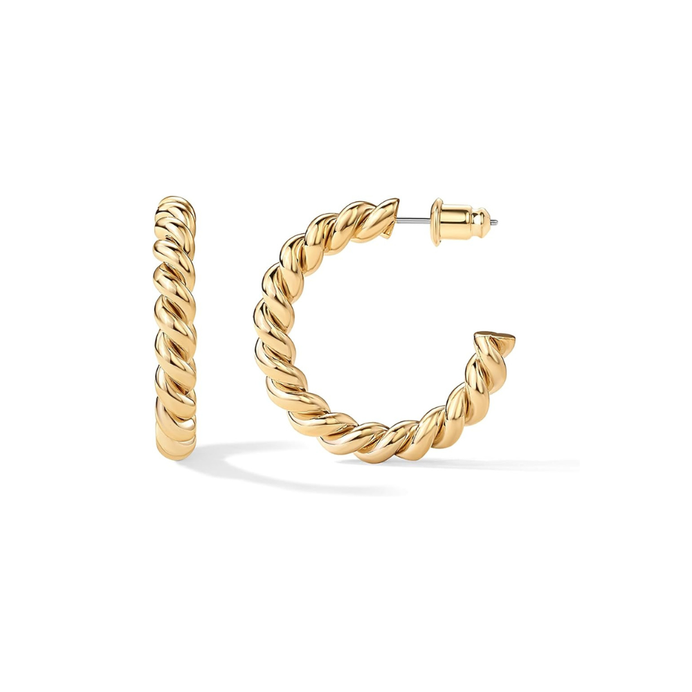 Rep Twist Creoler | Guld
