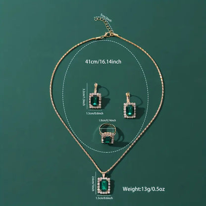 Sylvara Greenveil Smycke Set | Vitguld