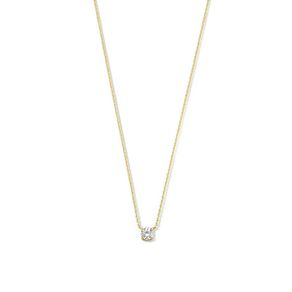 Cléa Moissanite Sten Halsband | Guld