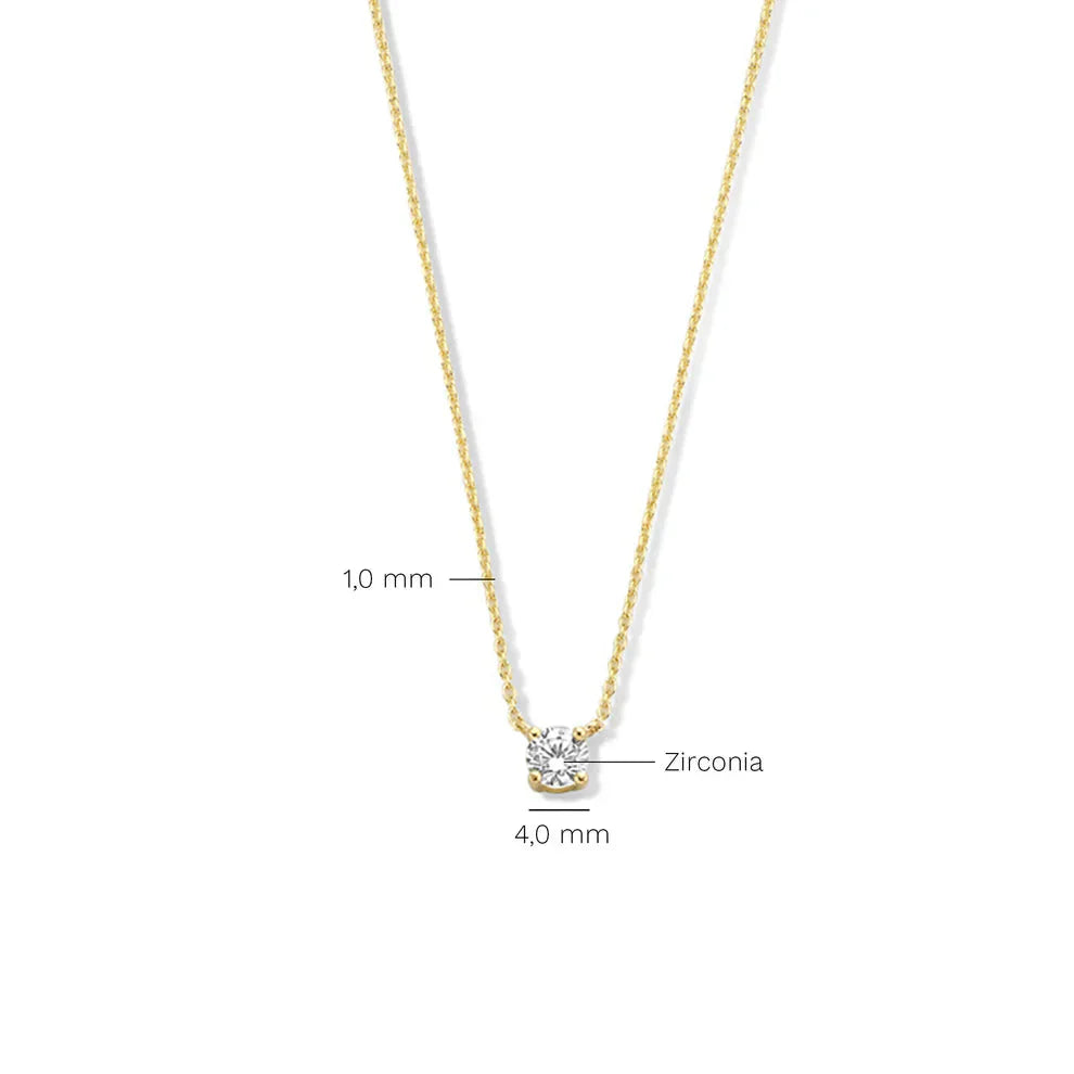 Cléa Moissanite Sten Halsband | Guld