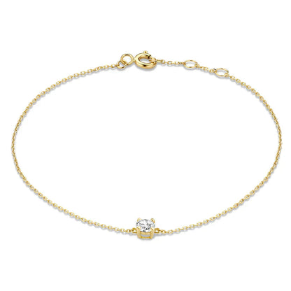 Cléa Moissanite Sten Armband | Guld