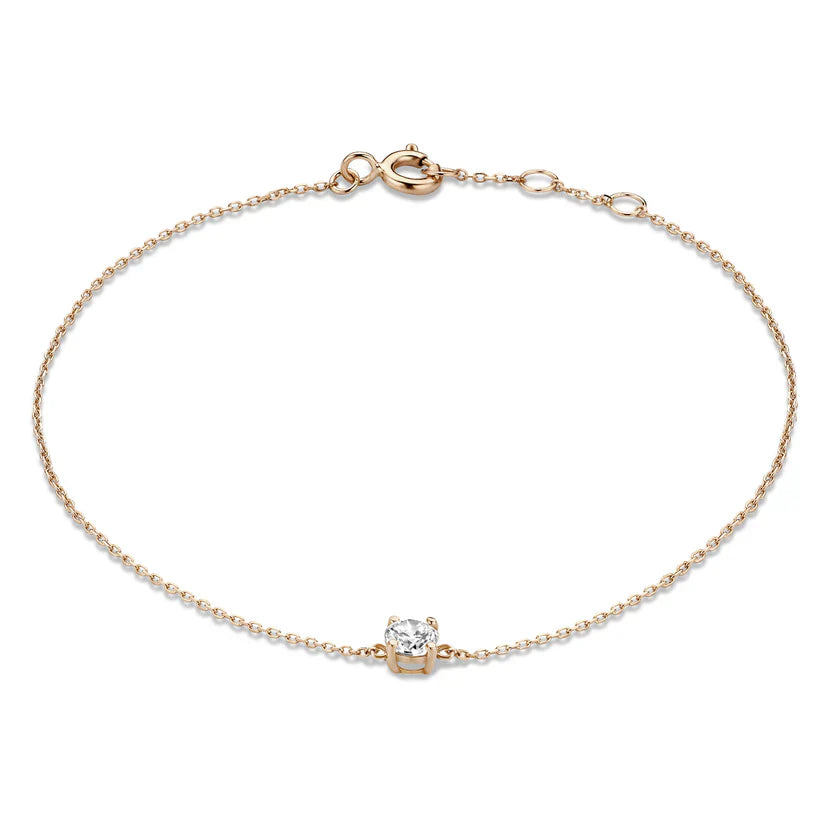 Cléa Moissanite Sten Armband | Guld