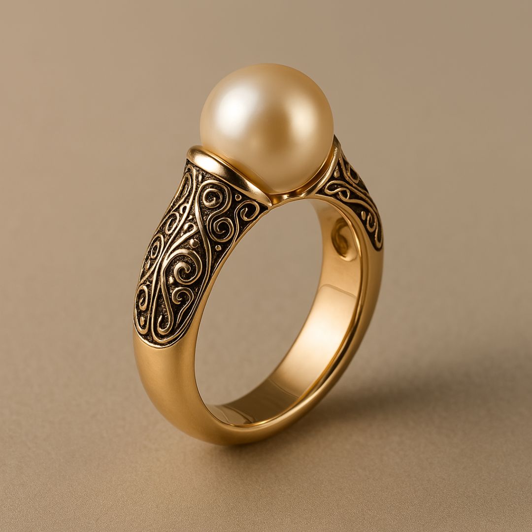 Timeless Vintage Pärl Guld Ring