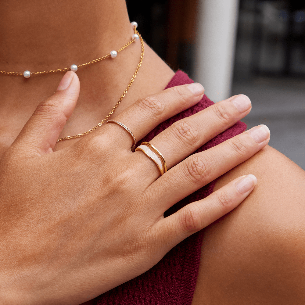 Guld Skulptural Wrap Ring