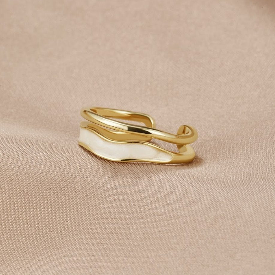 Guld Skulptural Wrap Ring