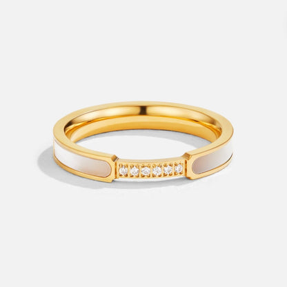 Guld Inlägg Band Ring