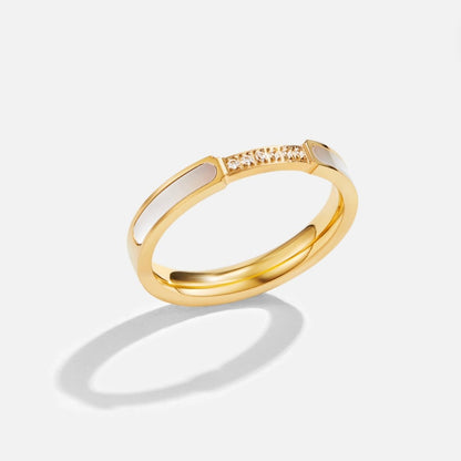 Guld Inlägg Band Ring