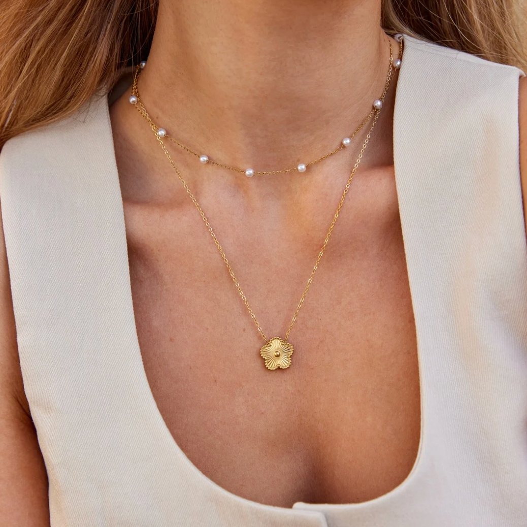 Timeless Pärl Guld Halsband