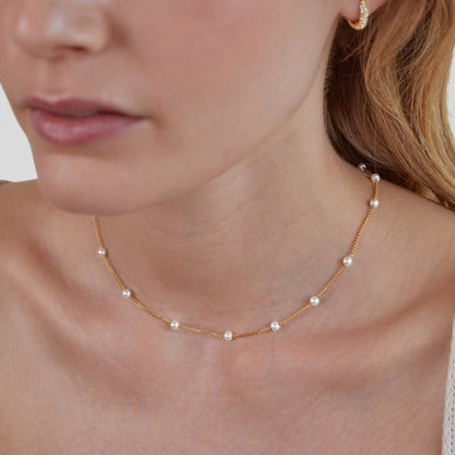 Timeless Pärl Guld Halsband