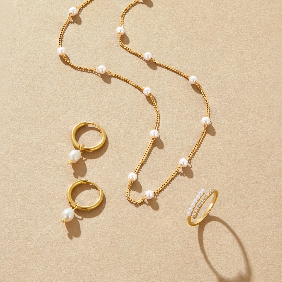 Timeless Pärl Guld Halsband