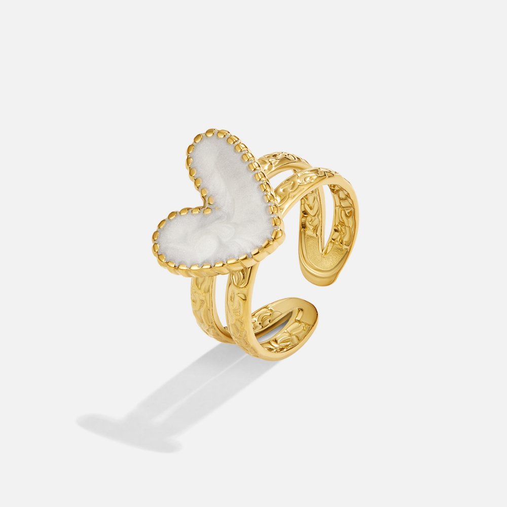 Guld Hjärta Motif Ring