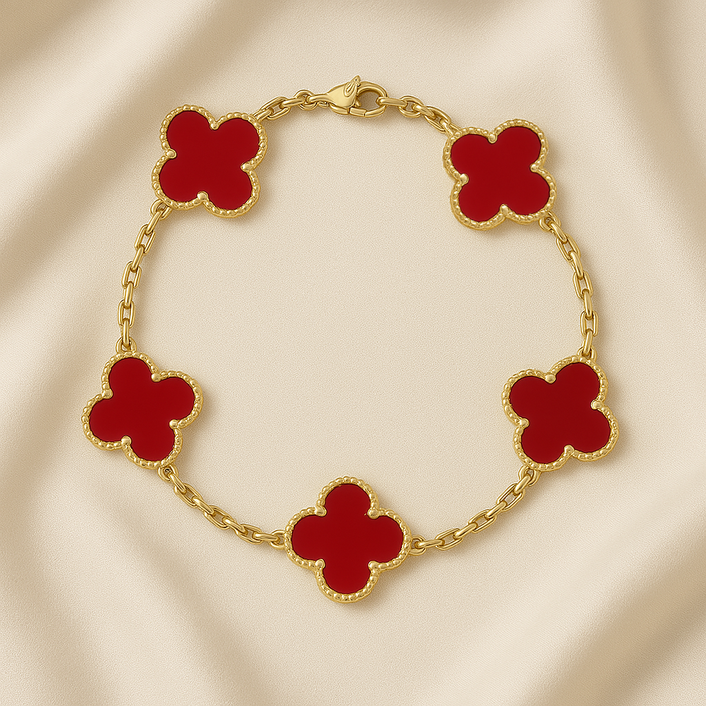 Clover Armband Röd