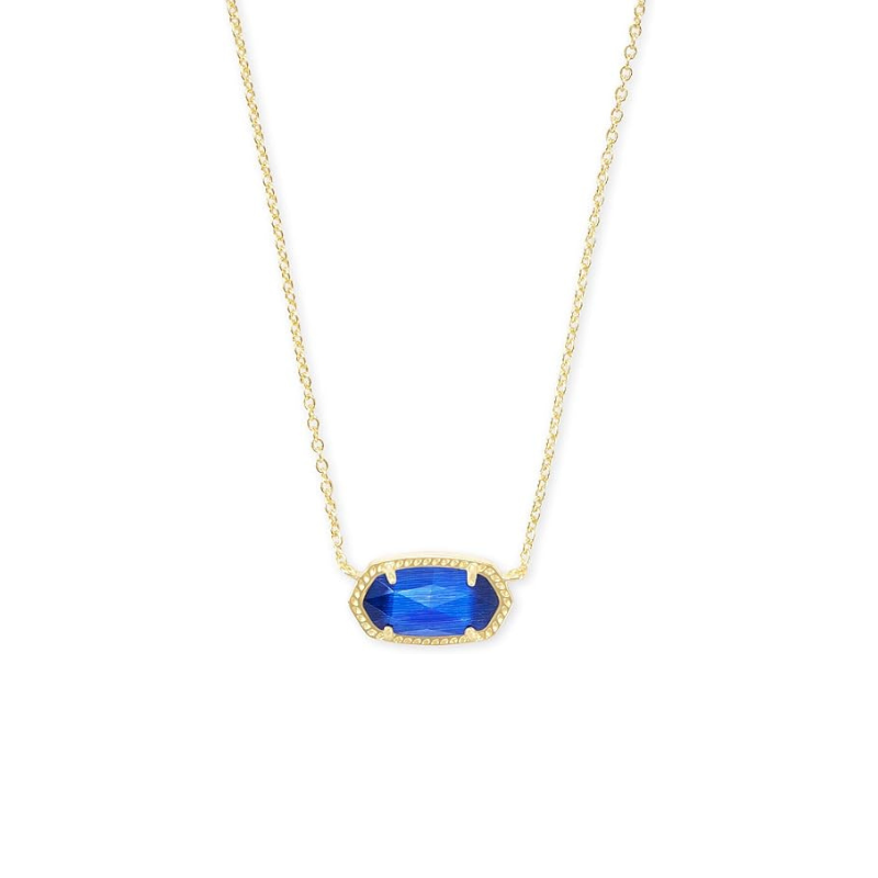Klassisk Oval Safir Halsband | Guld